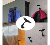 Gancio appendiabiti coda di balena in ghisa accessorio decorativo e pratico per