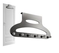 Gancio appendiabiti da appendere sopra la porta - Scaffale organizer per carichi pesanti, Gancio appendiabiti da appendere sopra la porta - Scaffale organizer in metallo resistente - Supporto dietro l