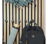 Gancio appendiabiti per pannelli acustici, senza fori, con staffa QuickFix, stile scandinavo, forte e moderno, scegli la dimensione giusta per il tuo pannello a doghe (15 mm)