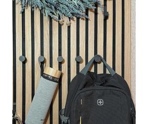 Gancio appendiabiti per pannelli acustici, senza fori, con staffa QuickFix, stile scandinavo, forte e moderno, scegli la dimensione giusta per il tuo pannello a doghe (14 mm)