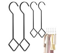 Gancio appendiabiti per piante, in metallo, resistente, 4 pezzi, antiruggine, organizer per cesti di fiori, accessorio da appendere per gabbie per uccelli, guardaroba, abbigliamento, interni ed