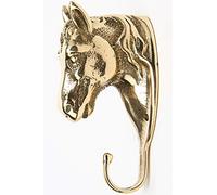 Gancio appendino PortaBriglie appendiabiti da parete ottone CAVALLO
