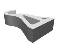 Gancio Asta Tenda per Command Strip - Supporto a Muro Senza Forare Parete