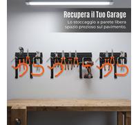 Gancio Attrezzi da Parete per Garage, Organizer per Attrezzi, porta scope