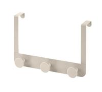 Gancio Bagno Triplo Multiuso In Acciaio E Plastica Beige Tondo Appendi-Asciugamani E Accappatoio - Linea Fiore