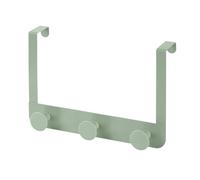 Gancio Bagno Triplo Multiuso In Acciaio E Plastica Verde Tondo Appendi-Asciugamani E Accappatoio - Linea Fiore