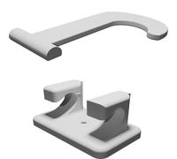 Gancio Banane Sotto Mobile Cucina Pieghevole Frutta Stampato 3D Supporto