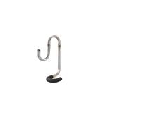 Gancio bici muro doppio tubo Ø 20 mm rivestito nero Nero
