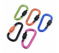 Gancio catena anello a D 5x colore alluminio) fibbia chiusura a scatto clip mosc