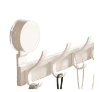 Gancio da cucina con ventosa, senza bisogno di forare, gancio for vestiti da bagno, gancio for porta, da appendere alla parete, accessori for la casa(S Yellow white 6hook)