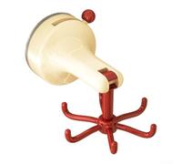 Gancio da cucina girevole con ventosa, senza fori, 6 ganci, supporto per utensili da parete, in plastica, blu (C)