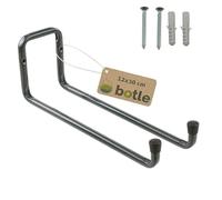 Gancio da garage, maniglia da officina, 12 x 30 cm, gancio universale da officina, montaggio a parete, in acciaio, per attrezzi da giardino, gancio per piccoli attrezzi, tubi da giardino e utensili