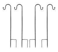 Gancio da giardino per pastore, asta per lanterne, in metallo, rimovibile, per cesti, lanterne, matrimoni, luci solari, gabbie per uccelli, 120 cm, 4 pezzi