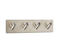 Gancio da Parete ADRA Quadruplo (Binario a Ganci) 180 x 45 x 29 mm Acciaio Inox antiruggine Autoadesivi 3M per Cucina & Bagno Gancio Appendiabiti Ganci Adesivi di SO-TECH®