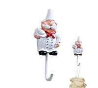 Gancio da parete Chef, portachiavi - No Trace Cartoon French Figure Gancio per asciugamani | Gancio decorativo in tessuto per asciugamani, gancio per porta, bagno, WC