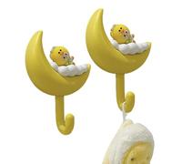 Gancio da parete, decorazione, gancio a forma di luna e nuvola, adesivo da parete, appendiabiti, design, gancio per asciugamani da cucina, gancio a luna, gancio a nuvola, gancio da parete unico