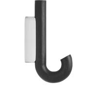 Gancio da parete Gejst Hook nero in legno di rovere universale