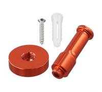 Gancio da parete in alluminio spaziale per bagno, camera da letto e cucina, gancio singolo per appendere vestiti, borse, cappelli e chiavi (arancione)