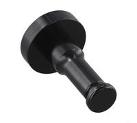 Gancio da parete in alluminio spaziale per bagno, camera da letto e cucina, gancio singolo per appendere vestiti, borse, cappelli e chiavi (nero)