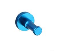 Gancio da parete in alluminio spaziale per bagno, camera da letto e cucina, gancio singolo per appendere vestiti, borse, cappelli e chiavi (azzurro)