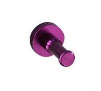 Gancio da parete in alluminio spaziale per bagno, camera da letto e cucina, gancio singolo per appendere vestiti, borse, cappelli e chiavi (viola)
