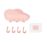 Gancio da parete multiuso adesivo forte senza chiodi gancio per appendere a parete per bagno cucina camera da letto plastica durevole a forma di nuvola 12,3 cm confezione da 4 (Rosa (annotazioni per