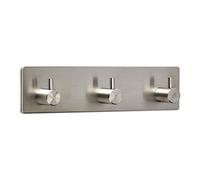Gancio da Parete PANDORA Tripli (180 x 45 x 29 mm) Acciaio Inox antiruggine Autoadesivi 3M per Cucina & Bagno Gancio per Stoviglie Portasciugamani Gancio Murali Binario Gancio di SO-TECH®