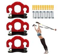 Gancio da parete per fasce di resistenza, fasce di resistenza, fissaggio a parete | Attrezzatura da allenamento di montaggio a parete - Supporto oscillante Hangock Fixing Holder Set di 3