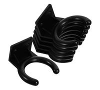 Gancio da Parete per Microfono Nero, 6 Pezzi 33mm | Design a Muro Fessura, Plastica Nera, Accesso Rapido, per Cattedra e Spettacoli