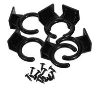 Gancio da Parete per Microfono, Supporto Nero Slot 33mm | Plastica, Design Salvaspazio, Rivestimento Morbido nello Slot, per Sala Prove e Chiesa, 5x5x2,8cm