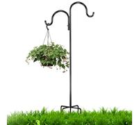 Gancio da pastore per mangiatoia per uccelli, gancio da pastore, per lanterna in metallo da 51,1 pollici, ganci robusti per mangiatoia per uccelli in sabbia, luminoso per esterni, lantern