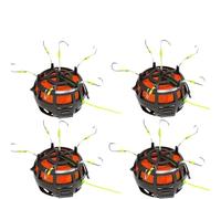 Gancio da pesca a gabbia con fondo inverso, sistema di alimentazione a molla anti-intoppo a 360°, sistema di esca con fondo auto-rotante, per carpa/pesce gatto/tilapia, compatibile con polvere e