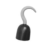 Gancio da pirata a forma di mano - Confezione da 1 - gancio argento con protezione nera, accessorio per costume di Halloween per adulti uomini donne bucaniere parlare come un pirata Day Halloween