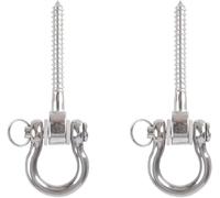 Gancio da soffitto, Gancio for altalena in acciaio inossidabile, vite, confezione da 2, set di ferramenta for montaggio su sacco sabbia a 180° for sedia veranda(125 mm)