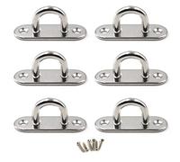 Gancio da soffitto piastra con occhiello in acciaio inox 304, gancio da parete, resistente per appendere (viti incluse)