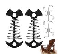 Gancio da terrazza per mobili | Tasselli da terrazza a spina di pesce per colonne tra le assi del pavimento, 2 resistenti alla ruggine con 4 moschettoni e corde per barbecue, tavola da surf