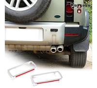 Gancio da traino in lega di alluminio resistente per rimorchio, adatto per LR Defender 90 110, 2020-2022, kit per accessori da traino (2 pezzi, Argento-ABS-Telaio decorativo con foro per gancio)