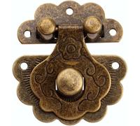 Gancio decorativo Antico Bronzo Hasps Lock, Wood Box Padlock Retro Suitcase Latch Hook with Screws Hardware Vintage, Bronzo, One size