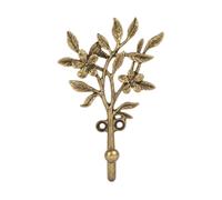 Gancio Decorativo Da Parete Botanico In Metallo Pressofuso, Ideale Per