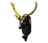 Gancio decorativo in stile alce realizzato in materiale ABS per un uso duraturo in ambienti in cucina o bagno (nero)