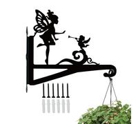 Gancio decorativo per piante in metallo elegante decorazione rustica gancio | Silhouette - Ganci per piante per balcone, terrazza, portico