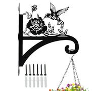 Gancio decorativo per piante in metallo, ganci per piante a forma di silhouette, ganci estetici per piante, supporto per piante in metallo per esterni, ganci per piante, mangiatoia coppia