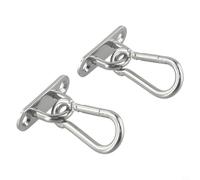 Gancio di ancoraggio in metallo per montaggio a soffitto o parete, progettato per yoga altalena e cinghie di sospensione con supporto in acciaio inox fino a 80 kg