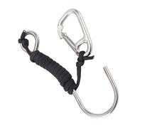 Gancio di Barriera Corallina, Clamp/Holder a Rilascio Rapido Arrugginito Immersioni in Acciaio Inossidabile Angola Singola Antido Smarrito Corda Ombrello con Fibbia a Rilascio Rapido (Black)