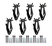 Gancio di cervo europeo - 6 pezzi da appendere al muro | Supporto ai trofei di caccia | Supporto decorativo per trofei di tassidermia, orso, cervo, testa di antilope, soggiorno, ,