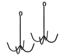 Gancio di cimice - Gancio di cimice per cavallo, supporto robusto per paletta, organizzatore di attrezzature a 4 artigli, supporto da parete 2 pezzi per fienile stabile, garage, rimorchio, recinzione,