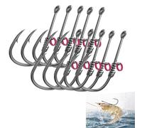 Gancio di fissaggio per gamberetti vivi, amo da pesca spinato con foro, in acciaio al carbonio spinato con fori, ganci robusti per tutti i tipi di pesce