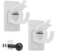 Gancio di montaggio in ABS con accessori a vite per aste per tende e portasciugamani. Supporta una capacità di carico di 10 kg, adatto per più tipi di parete (bianco)