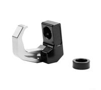 Gancio di montaggio per manubrio moto progettato per appendere il velo, costruito con lega di alluminio e ABS per un uso a lungo termine (argento)