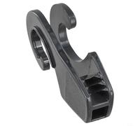 Gancio di ricambio per parafango da 25 mm progettato per regolazioni rapide della corda utilizzando scanalature di ingresso doppie laterali durante le procedure di aggancio (nero)